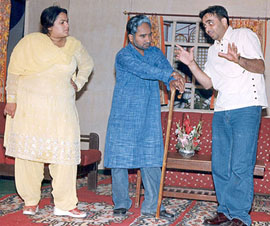 Comedian Bhagwant Mann presents his play, "No Life With Wife", in Patiala