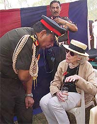 The Chief of Army Staff, Gen N.C. Vij, interacts with Mrs Pamella Jack, widow of Major Archie Jack