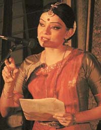 Dancer-choreographer Malavika Sarukkai during a lecture-demonstration in the Capital on Friday.