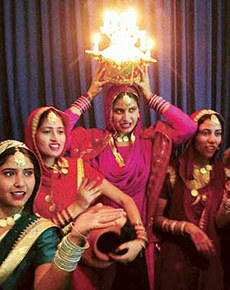 Students of the Sri Sukhmani Institute of Engineering and Technology, Dera Bassi, perform �jaago� on the annual function