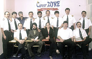 Afghan pilots, who are being trained by Career Zone