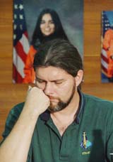 Mr Jean-Pierre Harrison, husband of late astronaut Kalpana Chawla, at a function in Kurukshetra University