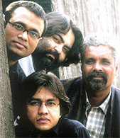 Saakaar artists - Nilanjan, Bandeep, Subachan and Dinesh.