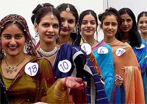 Freshers of the nursing college at the Dayanand Medical College and Hospital, ready to walk down the ramp in Ludhiana