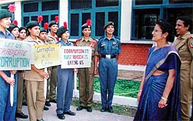 NCC cadets participate in a vigilance awareness camp
