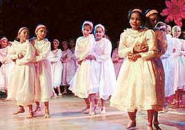 Students of Manav Mangal High School, Sector-21, Chandigarh, present a cultural item
