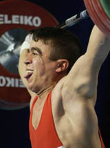 Halil Mutlu of Turkey lifts 147.5 kg