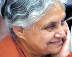 Chief Minister Sheila Dikshit at a press conference in the Capital