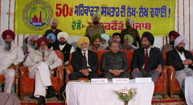 Dr Ramesh Datt Sharma, State Minister for Cooperation, Pension and Transport, presides over a function organised by Sugarfed as a part of the 50th All-India Cooperative Week celebrations