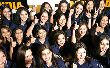 Contestants for the Mrs India competition at a Press conference in Mumbai 