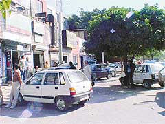 It is business as usual behind the shops