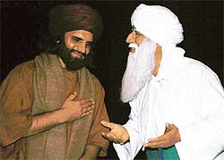 A scene from the play �Bullah� staged at Tagore Theatre