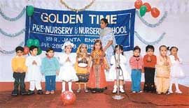 Tiny tots perform in the Children�s Day-cum-Annual Day celebrations