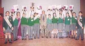 The winners of 'Techno Edge 2003', a technology-based quiz for students