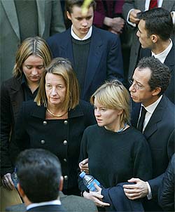 The family of Consul-General Roger Short, Britain's top diplomat in Istanbul, who died in a bomb attack on the British Consulate General building last Thursday, leaves the Anglican Church service in Istanbul