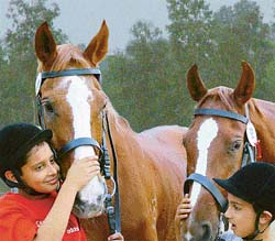 Young and budding riders of the Chandigarh Horse Riders Society at a practice session
