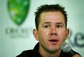 Australian one-day cricket captain Ricky Ponting speaks during a news conference to launch the inaugural youth cricket scholarship