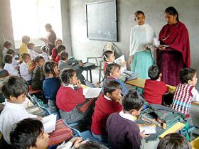 A view of  the Citizens� Forum Vidya Mandir, a school in the Maqboolpura localiy in Amritsar, where 150 persons have died due to drug-addiction in the past, on Saturday. 