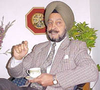 Lieut-Gen Surjit Singh (retd), Chairman of the Punjab Public Service Commission, at his Urban Estate residence in Jalandhar on Saturday.