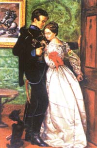 Paintings by Manmohan Singh at an exhibition of his works in Ludhiana