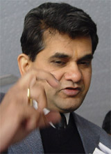 Mr Amitabh Kant, stresses a point at a seminar on developing tourism in Kurukshetra