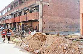 �Malba� dumped on a road in Sector 22 in Chandigarh.