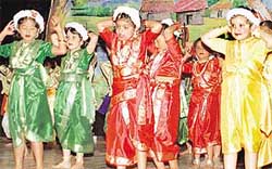 Tiny tots of Mount Carmel School, Sector 47, perform during their 17th annual day-cum-founder�s day function