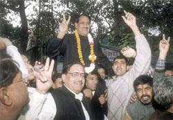 Dr Bijendra Singh, the victorious Congress candidate from Nangloi Jat