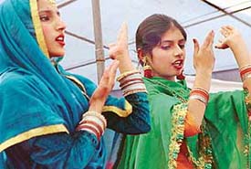 Students of Sri Guru Gobind Singh Public School, Sector 35, Chandigarh, perform during their annual function on Sunday.