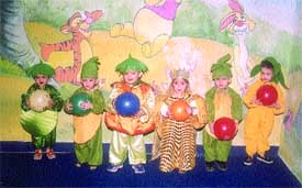 Barbee playschool kids during a dance number