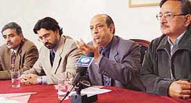 Dr V.K. Khosla, head of the Department of Neurology, PGIbriefs mediapersons about the schedule of the forthcoming 52nd annual conference