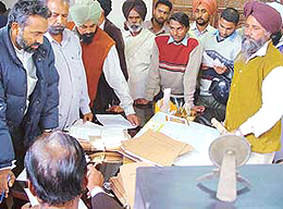 Candidates file nomination papers for the panchayat election on Tuesday. The elections are scheduled for December 21. 