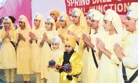 Students of Spring Dale Senior Secondary School, Sherpur Road, present shabad kirtan at their annual prize distribution function