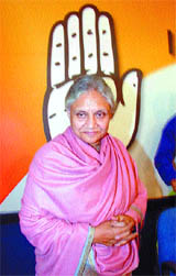 Delhi Chief Minister Sheila Dikshit at the CLP meeting