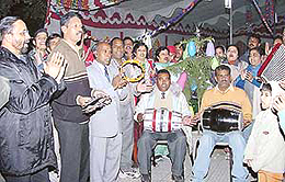 To mark the beginning of the festival season, carols being sung at Sector 18 church in Chandigarh on Wednesday.