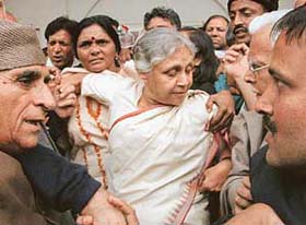 Newly elected Chief Minister of Delhi Sheila Dikshit after the swearing-in ceremony in New Delhi