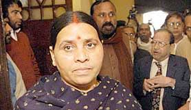 Bihar Chief Minister Rabri Devi arrives at Bihar Assembly