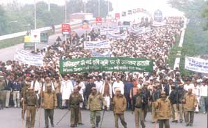 Haryana farmers take out a massive rally