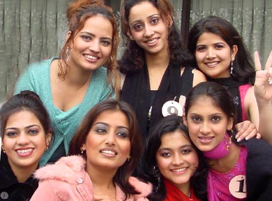 Participants for the �Face of the Year -2003� during their preliminary rounds