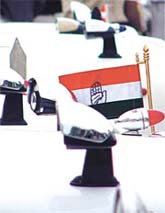 VIP line-UP: Vehicles of newly elected ministers in Delhi Government on the first day of the Vidhan Sabha in the Capital on Thursday. 