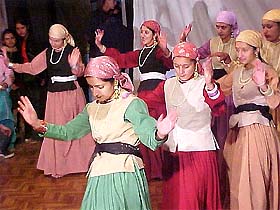Students present a dance item at the annual function of Kotgarh Students' Association in Shimla