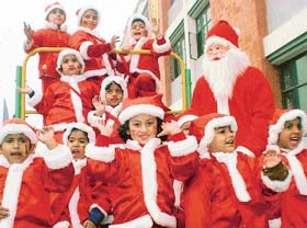 Students of Sanjay Public School, Sector 70, Mohali, celebrate Christmas