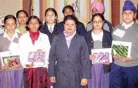 Prize winners of the inter-school singing competition organised at GGMSS School, Sector 18, Chandigarh