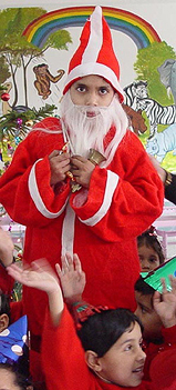 Students of DAV Public School, Ambala Cantonment, on Christmas Eve