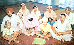 Jaspal Kaur (with head downwards) at the time of her marriage in Ludhiana.