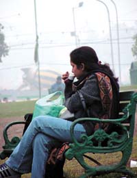 Even a steaming hot cup of tea failed to drive away the cold in the Capital on Saturday