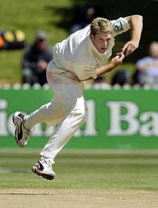 New Zealand fast bowler Ian Butler, who finished with figures of 6/46 to help dismiss Pakistan for 196