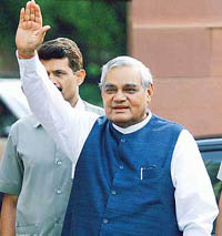 A jubilant Prime Minister in Parliament House