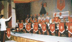 The Guards Regimental Centre band that won the Southern Command band competition.