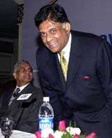 Minister of Industries from Sri Lanka, Rohitha Bogallagama, during the National Conference on "Railways on the growth  path"